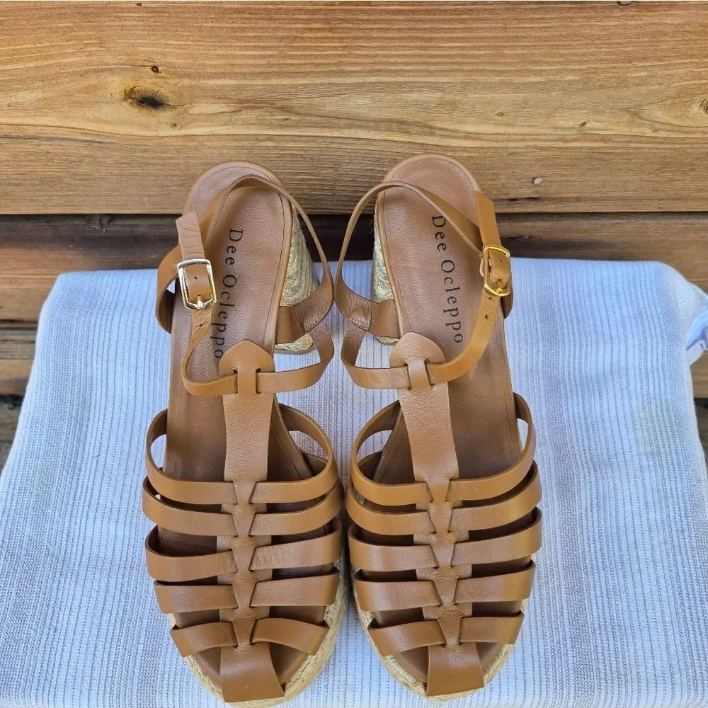 Dee Ocleppo Womens Tulum High Heel Platform Espadrille Fisherman Sandals
